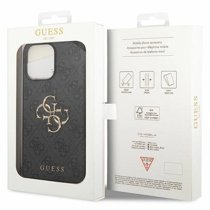 Guess 4G Big Metal Logo case for iPhone 15 Pro Max - gray_7