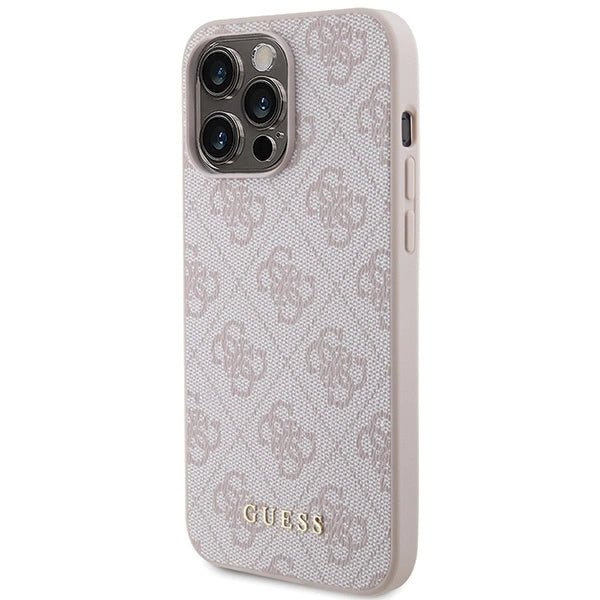 Guess 4G Metal Gold Logo case for iPhone 15 Pro Max - pink_1