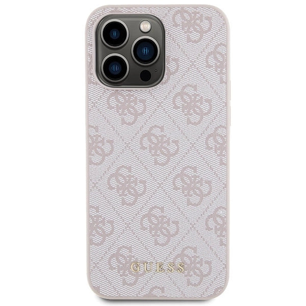 Guess 4G Metal Gold Logo case for iPhone 15 Pro Max - pink_2