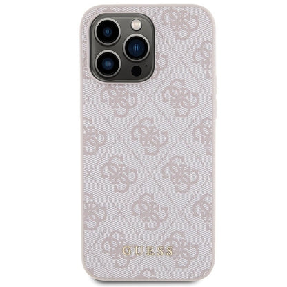 Guess 4G Metal Gold Logo case for iPhone 15 Pro Max - pink_2