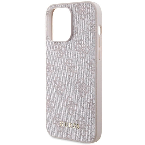 Guess 4G Metal Gold Logo case for iPhone 15 Pro Max - pink_5