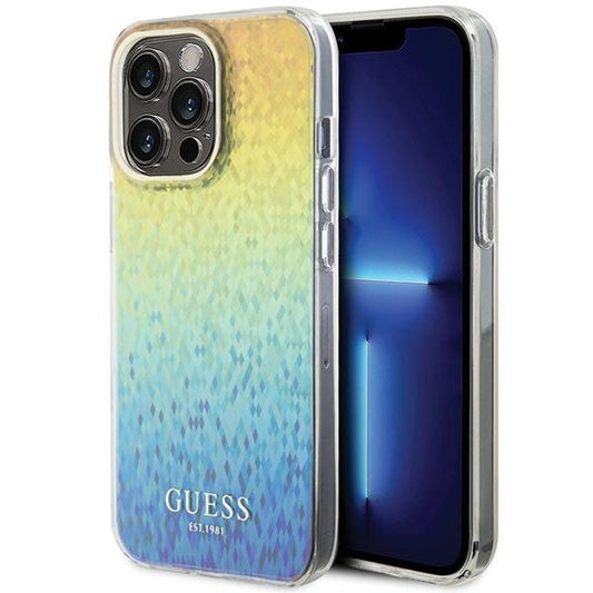 Guess IML Faceted Mirror Disco Iridescent case for iPhone 15 Pro Max - multicolored_0
