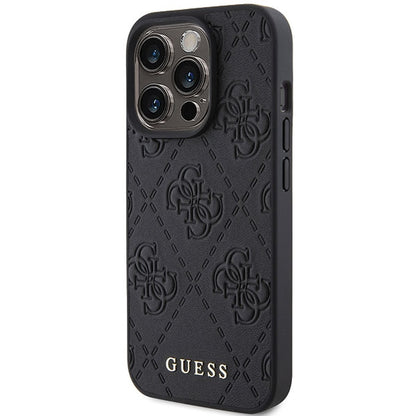 Guess Leather 4G Stamped case for iPhone 15 Pro Max - black_1