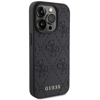 Guess Leather 4G Stamped case for iPhone 15 Pro Max - black_3