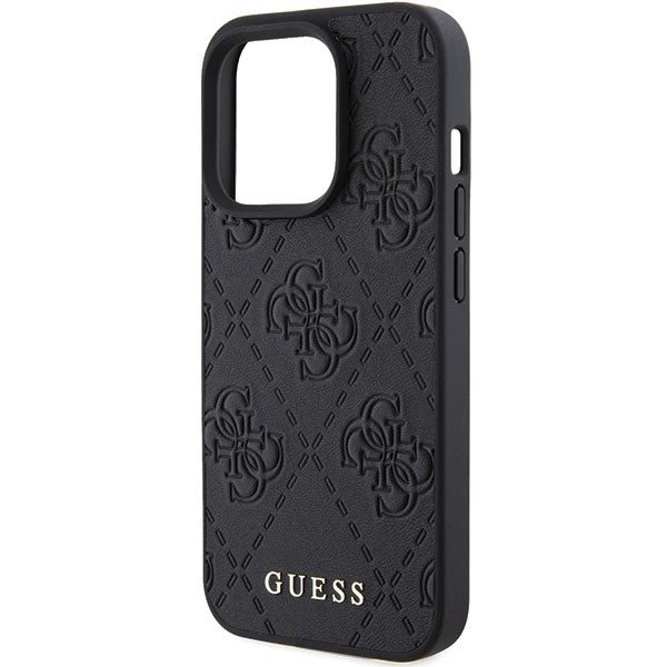 Guess Leather 4G Stamped case for iPhone 15 Pro Max - black_5