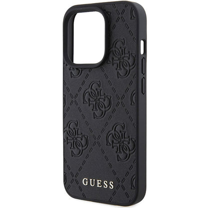 Guess Leather 4G Stamped case for iPhone 15 Pro Max - black_5