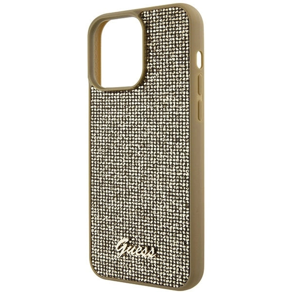 Guess Disco Metal Script case for iPhone 15 Pro Max - gold_5