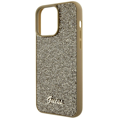 Guess Disco Metal Script case for iPhone 15 Pro Max - gold_5