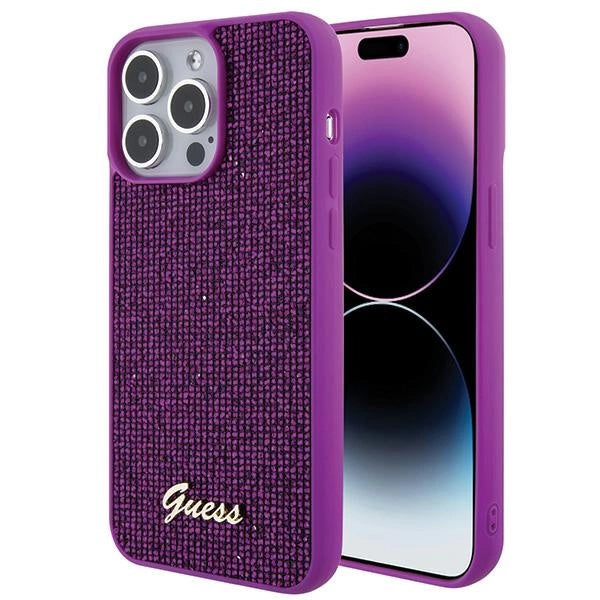 Guess Disco Metal Script case for iPhone 15 Pro Max - pink_0