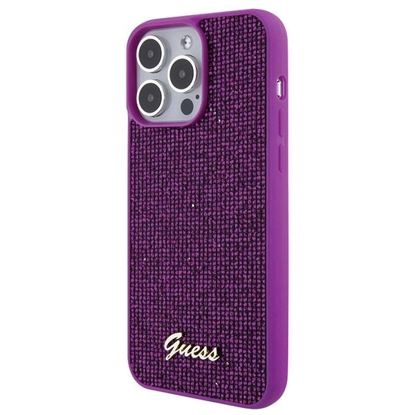 Guess Disco Metal Script case for iPhone 15 Pro Max - pink_1