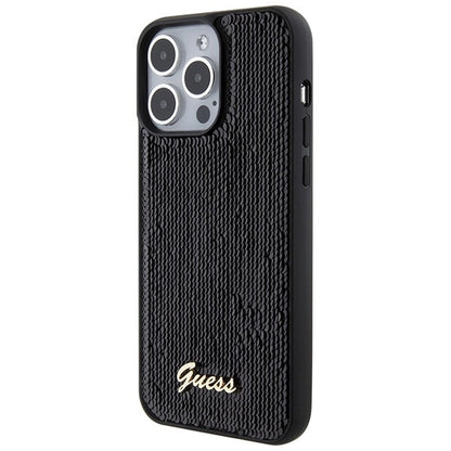 Guess Sequin Script Metal case for iPhone 15 Pro Max - black_1