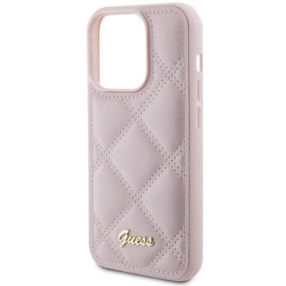 Guess Quilted Metal Logo case for iPhone 15 Pro Max - pink_5