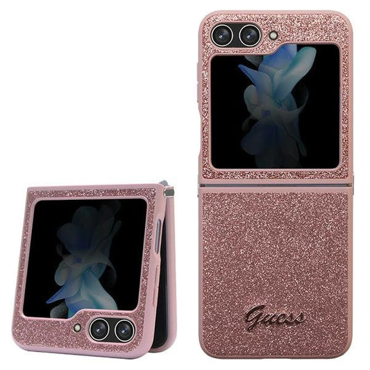 Guess Glitter Script case for Samsung Galaxy Z Flip 5 - pink_0