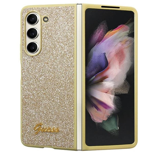 Guess Glitter Script case for Samsung Galaxy Z Fold 5 - gold_0