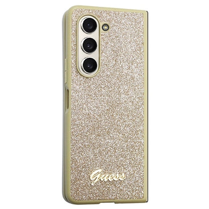 Guess Glitter Script case for Samsung Galaxy Z Fold 5 - gold_4