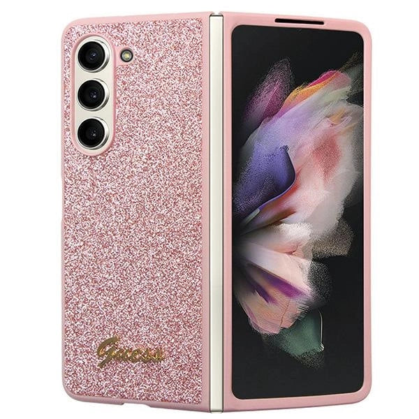 Guess Glitter Script case for Samsung Galaxy Z Fold 5 - pink_0