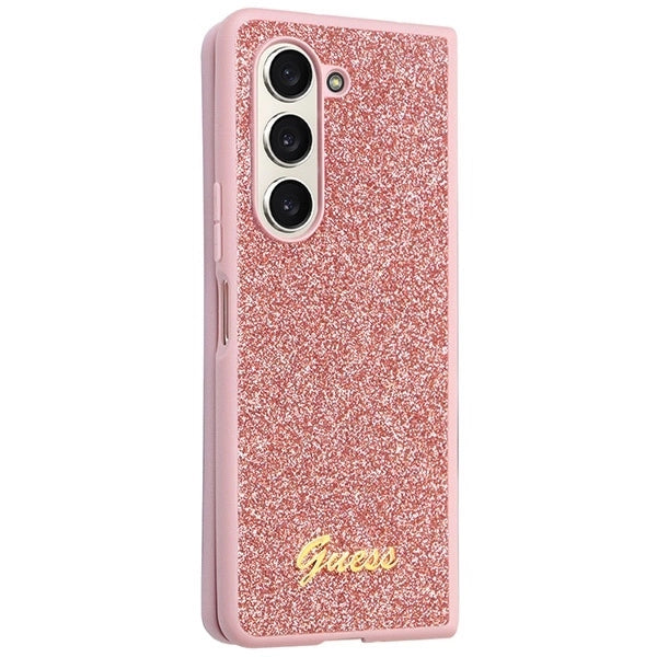 Guess Glitter Script case for Samsung Galaxy Z Fold 5 - pink_4