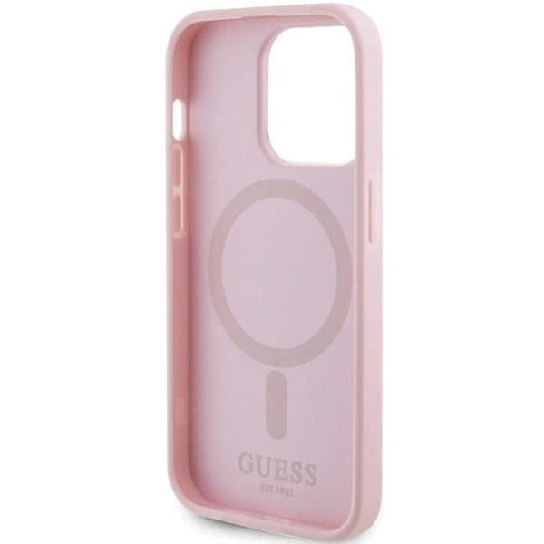Guess GUHMP14LPSAHMCP case for iPhone 14 Pro - pink Saffiano MagSafe_6