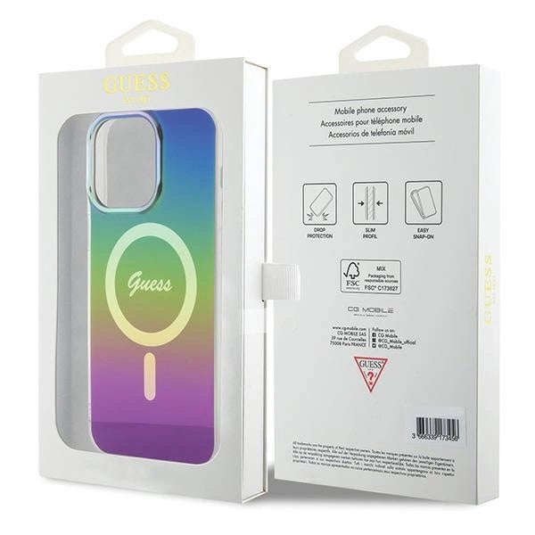 Guess IML Iridescent MagSafe case for iPhone 15 Pro - black_7