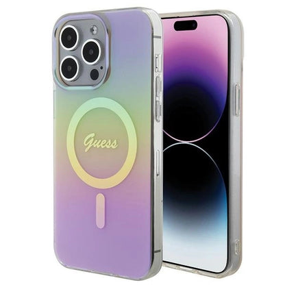 Guess IML Iridescent MagSafe case for iPhone 15 Pro - pink_0