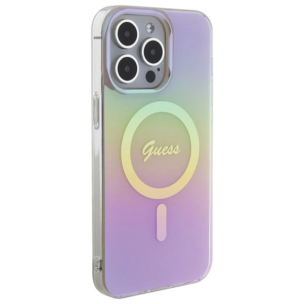 Guess IML Iridescent MagSafe case for iPhone 15 Pro - pink_3