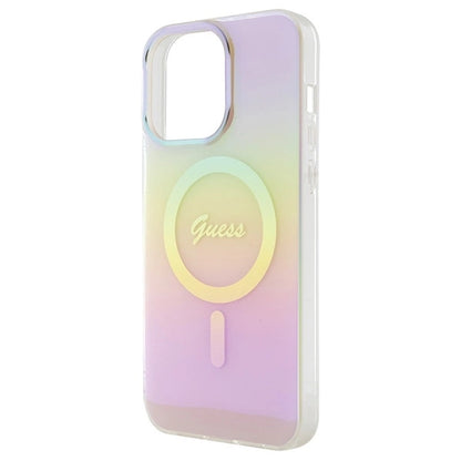 Guess IML Iridescent MagSafe case for iPhone 15 Pro - pink_5