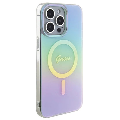Guess IML Iridescent MagSafe case for iPhone 15 Pro - turquoise_3