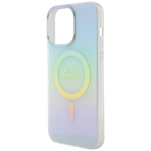 Guess IML Iridescent MagSafe case for iPhone 15 Pro - turquoise_5