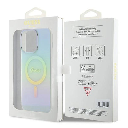 Guess IML Iridescent MagSafe case for iPhone 15 Pro - turquoise_7