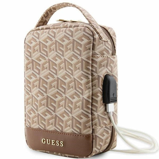 Guess GUHBHGCFSEW Organizer bag - brown GCube Stripe_0
