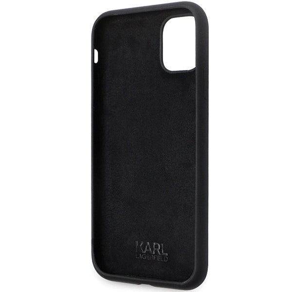 Karl Lagerfeld KLHCN61SMHCNPK case for iPhone 11 / Xr - black Silicone C Metal Pin_6