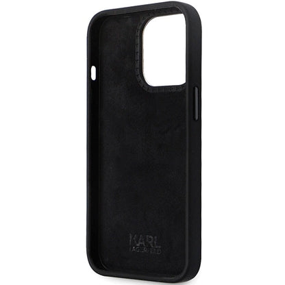 Karl Lagerfeld KLHCP14XSMHCNPK case for iPhone 14 Pro Max 6.7" - black Silicone C Metal Pin_6