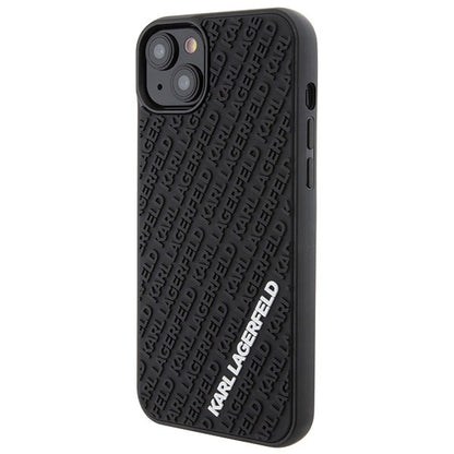 Karl Lagerfeld 3D Rubber Multi Logo case for iPhone 15 Plus - black_1