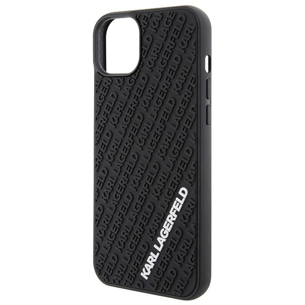 Karl Lagerfeld 3D Rubber Multi Logo case for iPhone 15 Plus - black_5