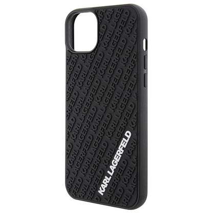 Karl Lagerfeld 3D Rubber Multi Logo case for iPhone 15 Plus - black_5