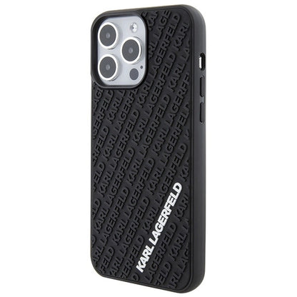 Karl Lagerfeld 3D Rubber Multi Logo case for iPhone 15 Pro Max - black_1