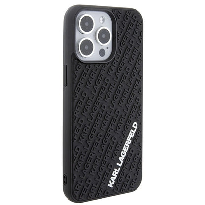 Karl Lagerfeld 3D Rubber Multi Logo case for iPhone 15 Pro Max - black_3