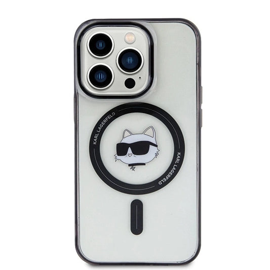 Karl Lagerfeld IML Choupette's Head MagSafe case for iPhone 15 Pro - transparent_0