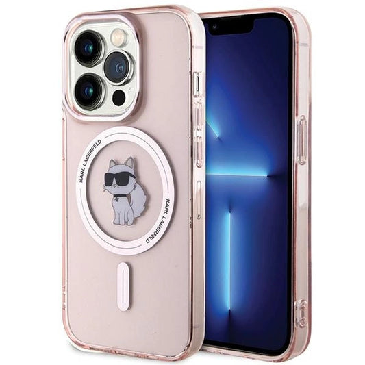 Karl Lagerfeld IML Choupette MagSafe case for iPhone 15 Pro - pink_0