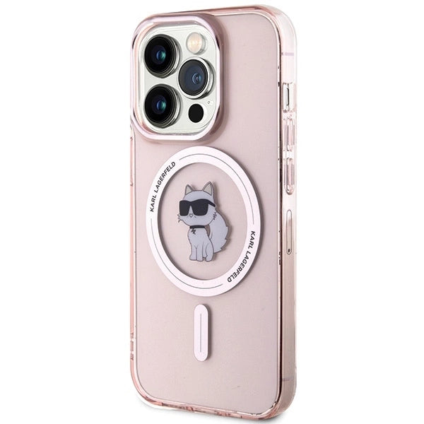 Karl Lagerfeld IML Choupette MagSafe case for iPhone 15 Pro - pink_1