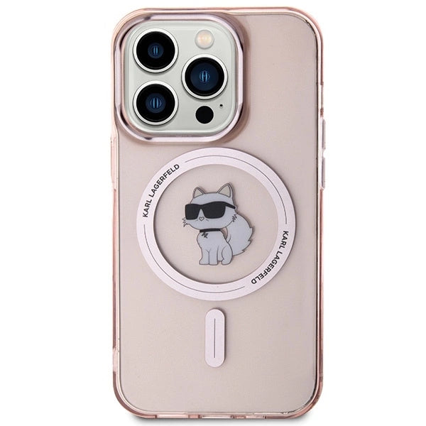 Karl Lagerfeld IML Choupette MagSafe case for iPhone 15 Pro - pink_2