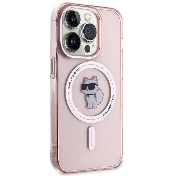 Karl Lagerfeld IML Choupette MagSafe case for iPhone 15 Pro - pink_3