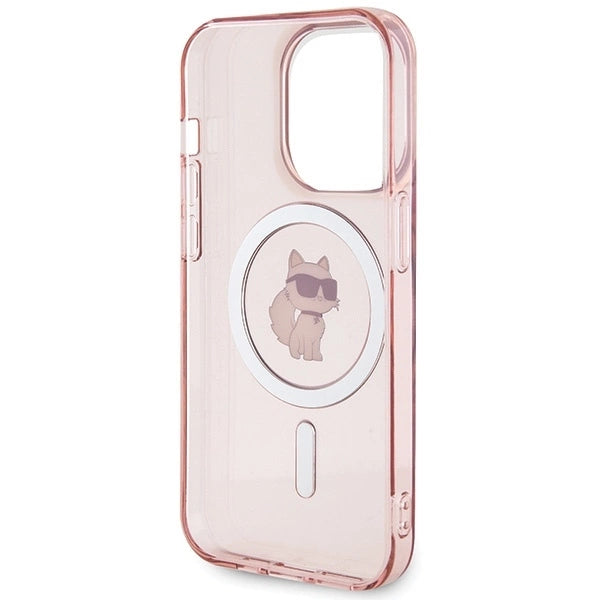 Karl Lagerfeld IML Choupette MagSafe case for iPhone 15 Pro - pink_6