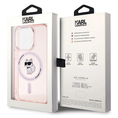 Karl Lagerfeld IML Choupette MagSafe case for iPhone 15 Pro - pink_7