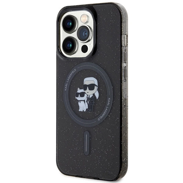 Karl Lagerfeld Karl&Choupette Glitter MagSafe case for iPhone 15 Pro - black_1