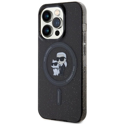 Karl Lagerfeld Karl&Choupette Glitter MagSafe case for iPhone 15 Pro - black_1
