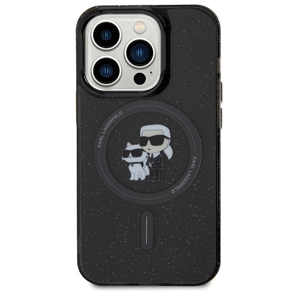 Karl Lagerfeld Karl&Choupette Glitter MagSafe case for iPhone 15 Pro - black_2