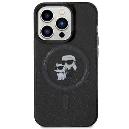 Karl Lagerfeld Karl&Choupette Glitter MagSafe case for iPhone 15 Pro - black_2