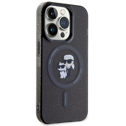 Karl Lagerfeld Karl&Choupette Glitter MagSafe case for iPhone 15 Pro - black_3