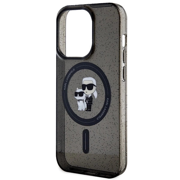 Karl Lagerfeld Karl&Choupette Glitter MagSafe case for iPhone 15 Pro - black_5